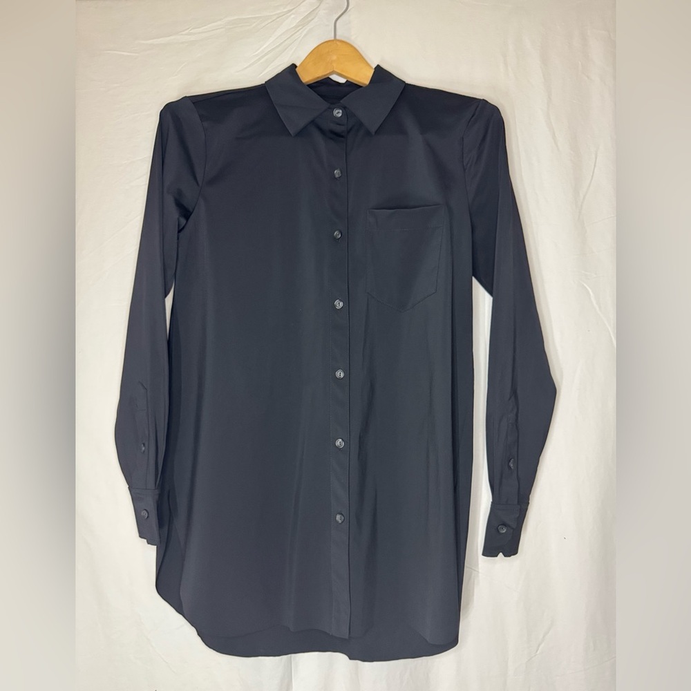 Lysse Black Dress Shirt Classic Collar Long Sleeve